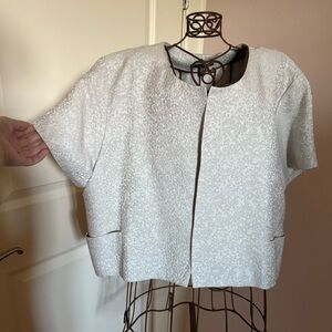 Eileen Fisher Taupe Pebble Textured Bolero size XL